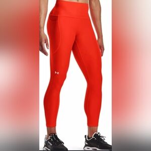 Under Armour Women's Red Fitted High Rise Ankle Leggings - Size Small